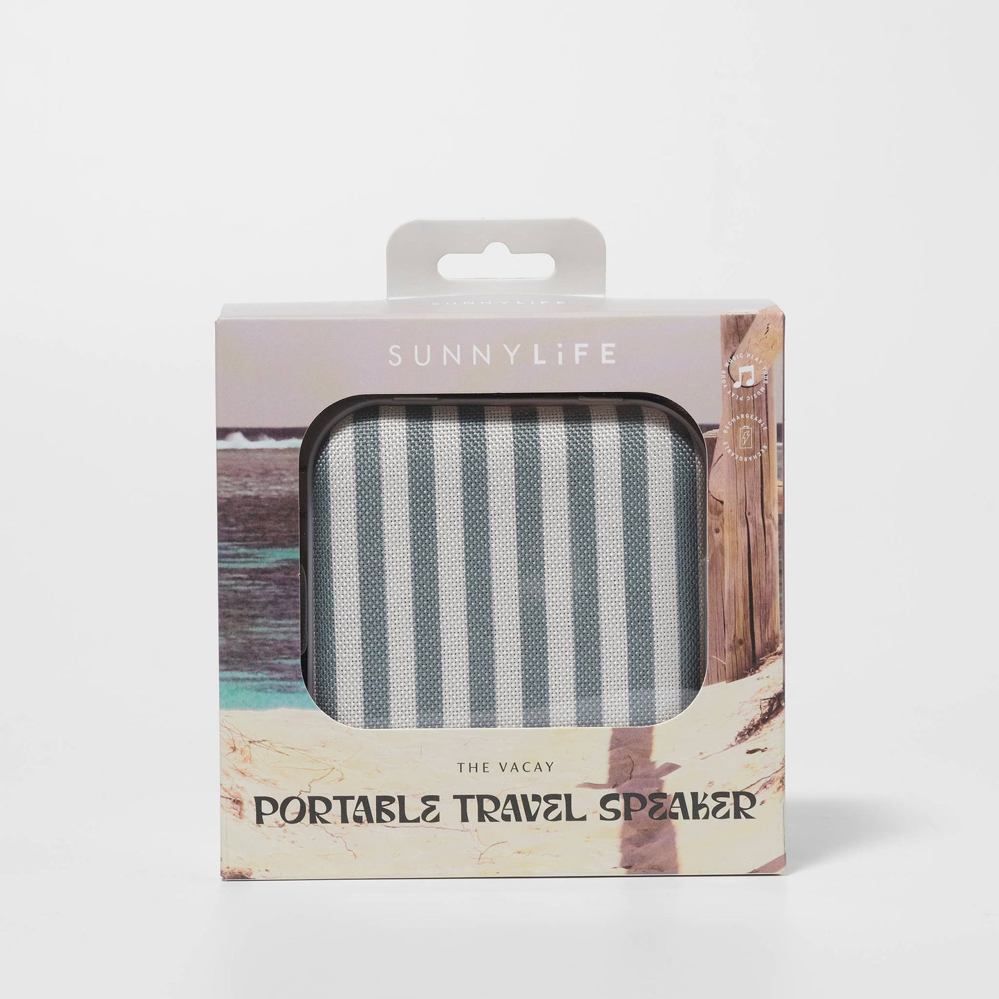 Sunnylife - Portable Travel Speaker The Vacay Olive Stripe