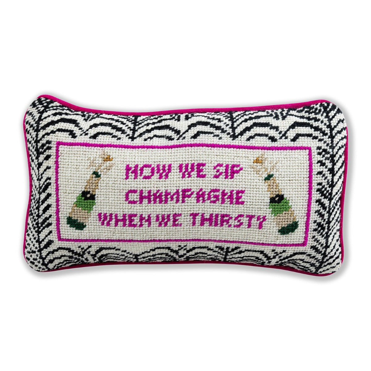 Champagne Needle Point Pillow