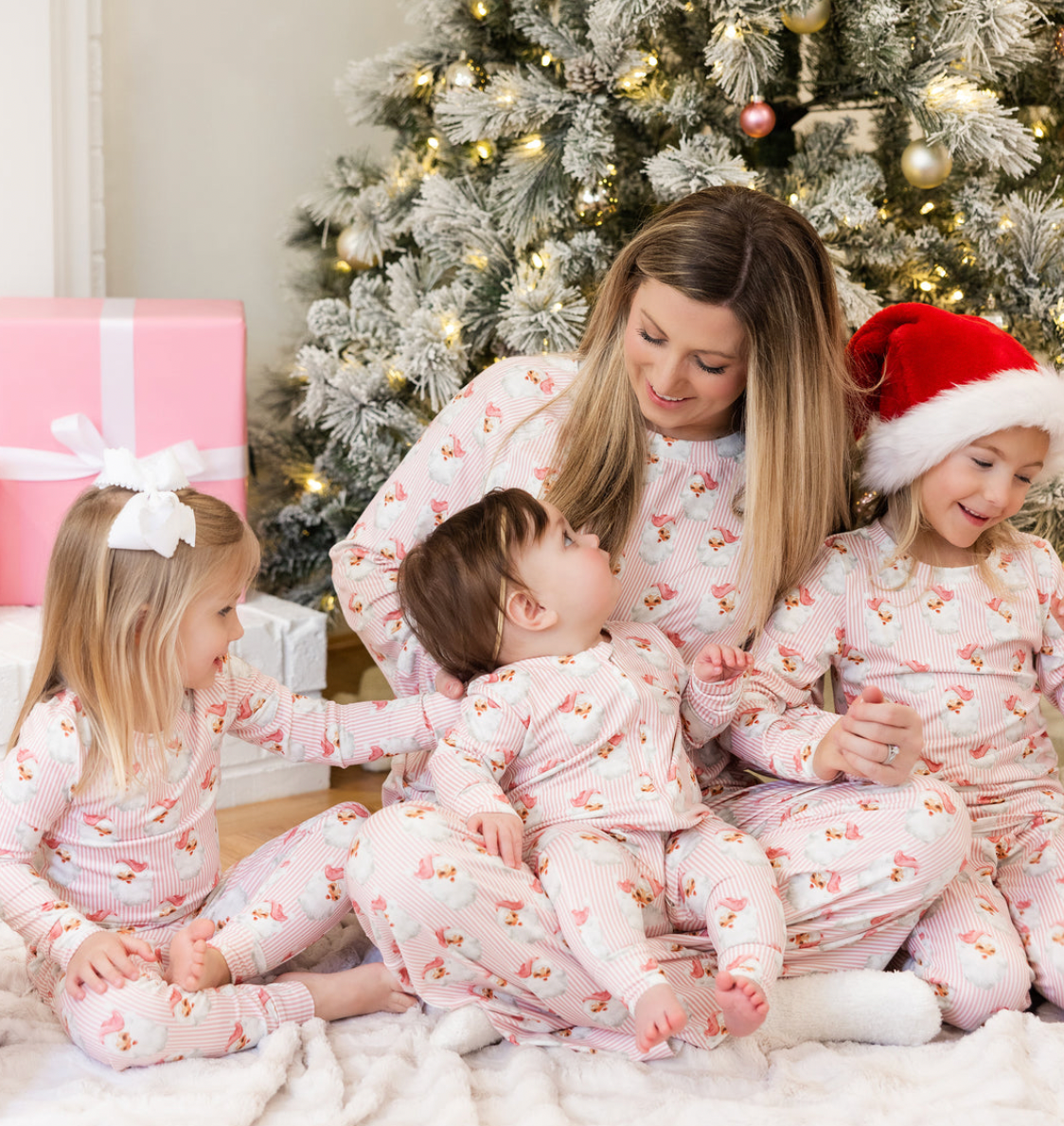 Santa Baby Pink Pajama Womens
