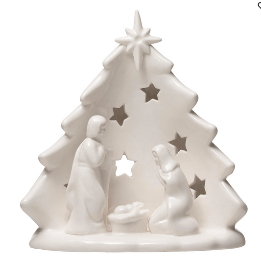 Stoneware Holy Family