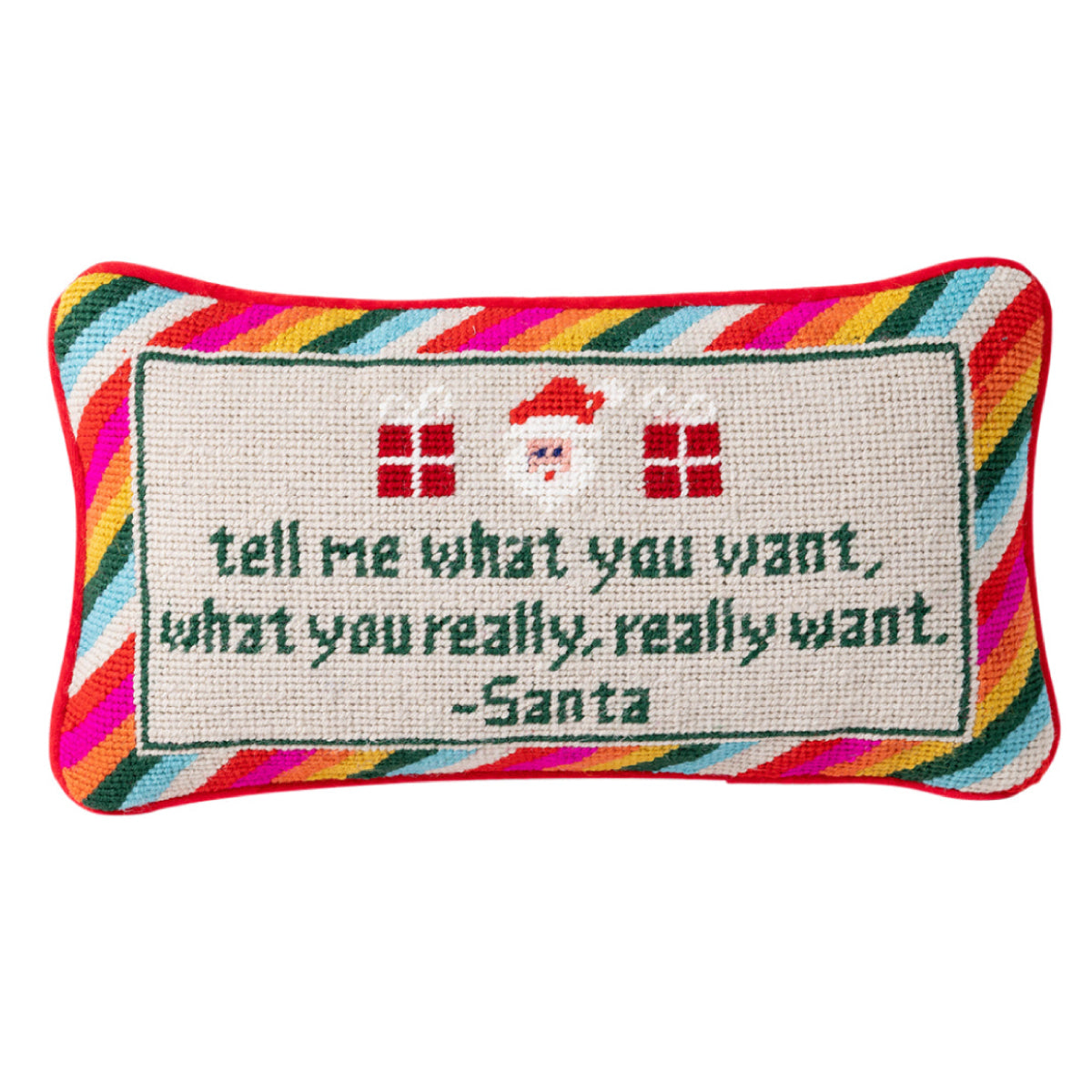 Tell Me Needlepoint Pillow