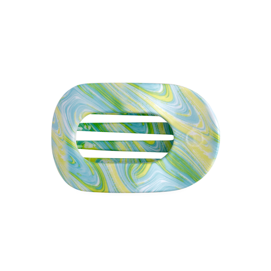 TELETIES - By the Sea Shore | Medium | Flat Round Hair Clip