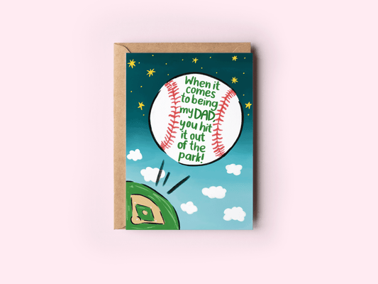 The Shelley Society - Baseball Out of the Park Father's Day Greeting Card