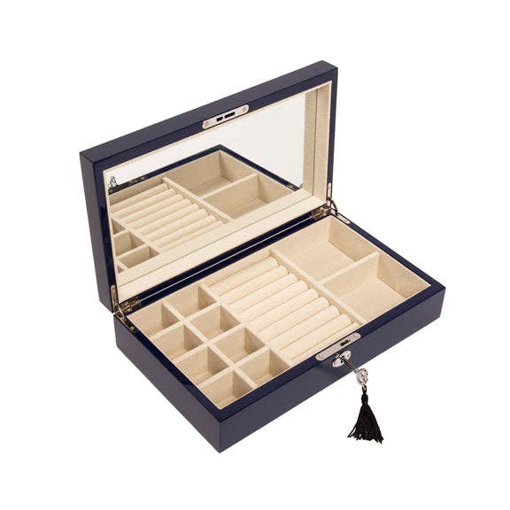 Single Hinged Jewelry Box: White