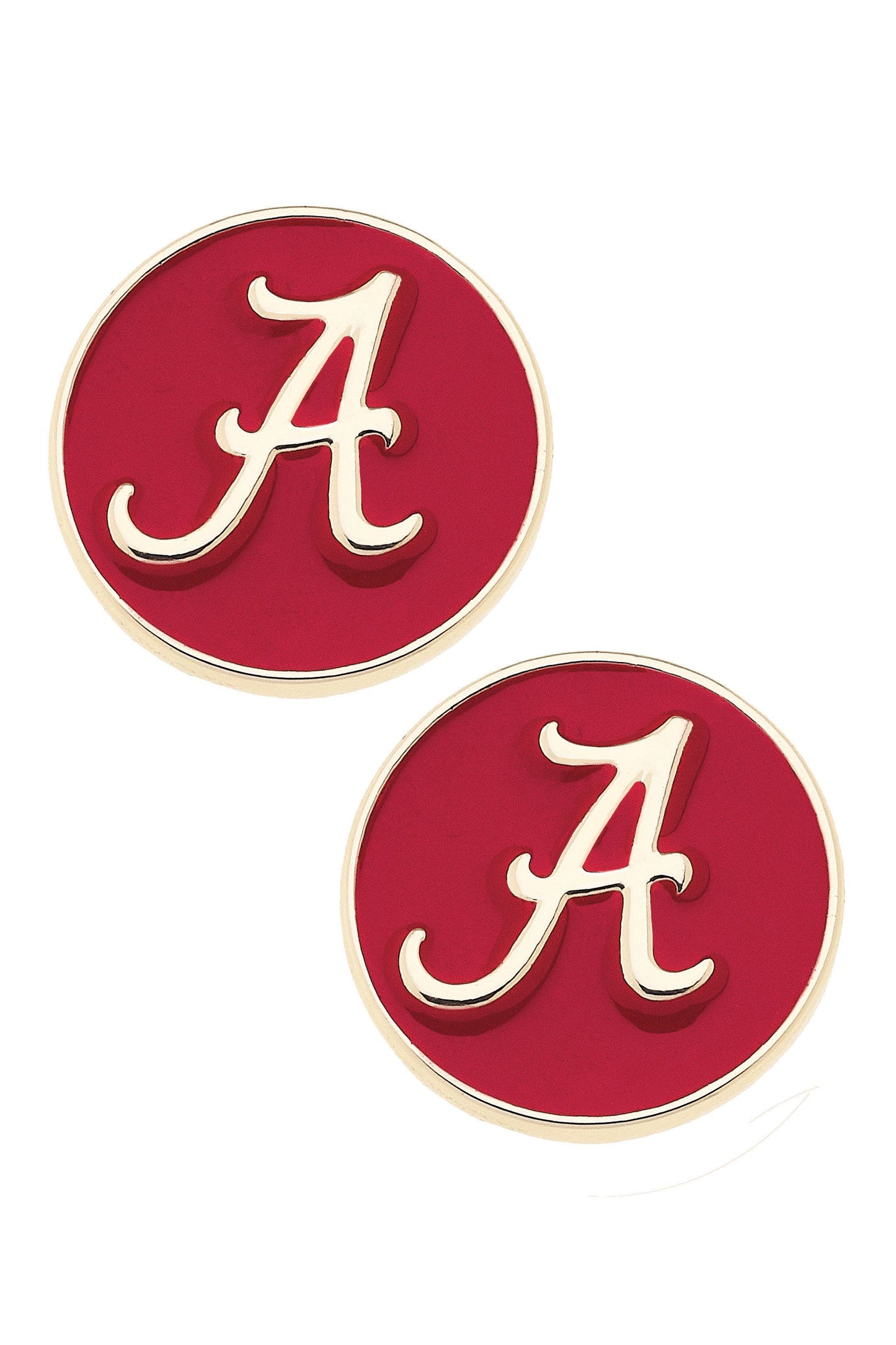 Canvas Style - Alabama Crimson Tide Logo Circle Stud Earrings
