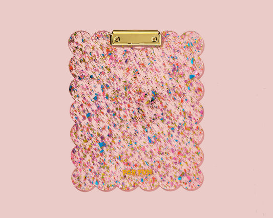 Taylor Elliott Designs - Scalloped Clipboard - Large - Happy Confetti