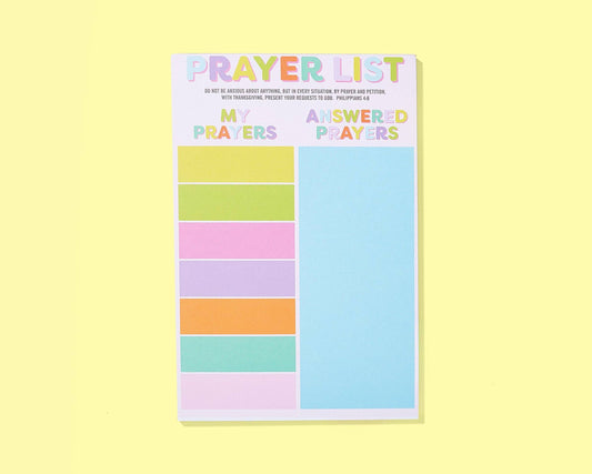 Taylor Elliott Designs - Prayer List Notepad - "My + Answered Prayers" - 50 Sheets