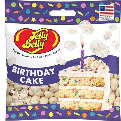 Grandpa Joe's Candy Shop - Jelly Belly Birthday Cake Jelly Beans Candy Peg Bags, 12ct
