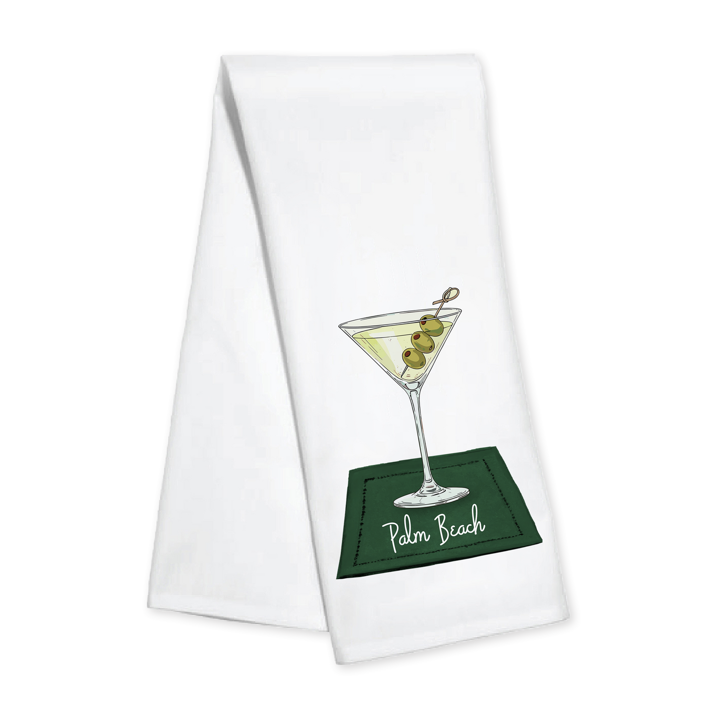 Toss Designs - Kitchen Towel - Martini Napkin Custom Name Drop