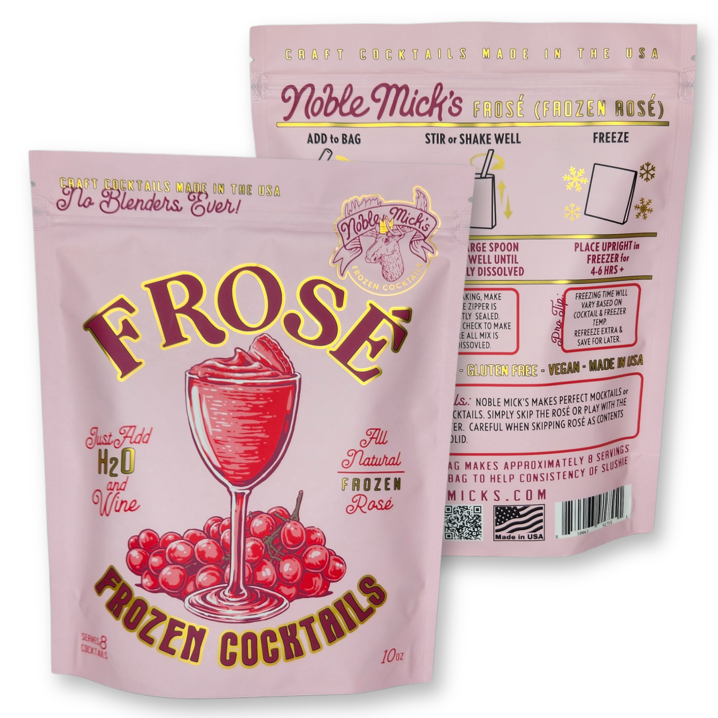 NOBLE MICK'S - Single Serve Craft Cocktails - Frose' Frozen Cocktail