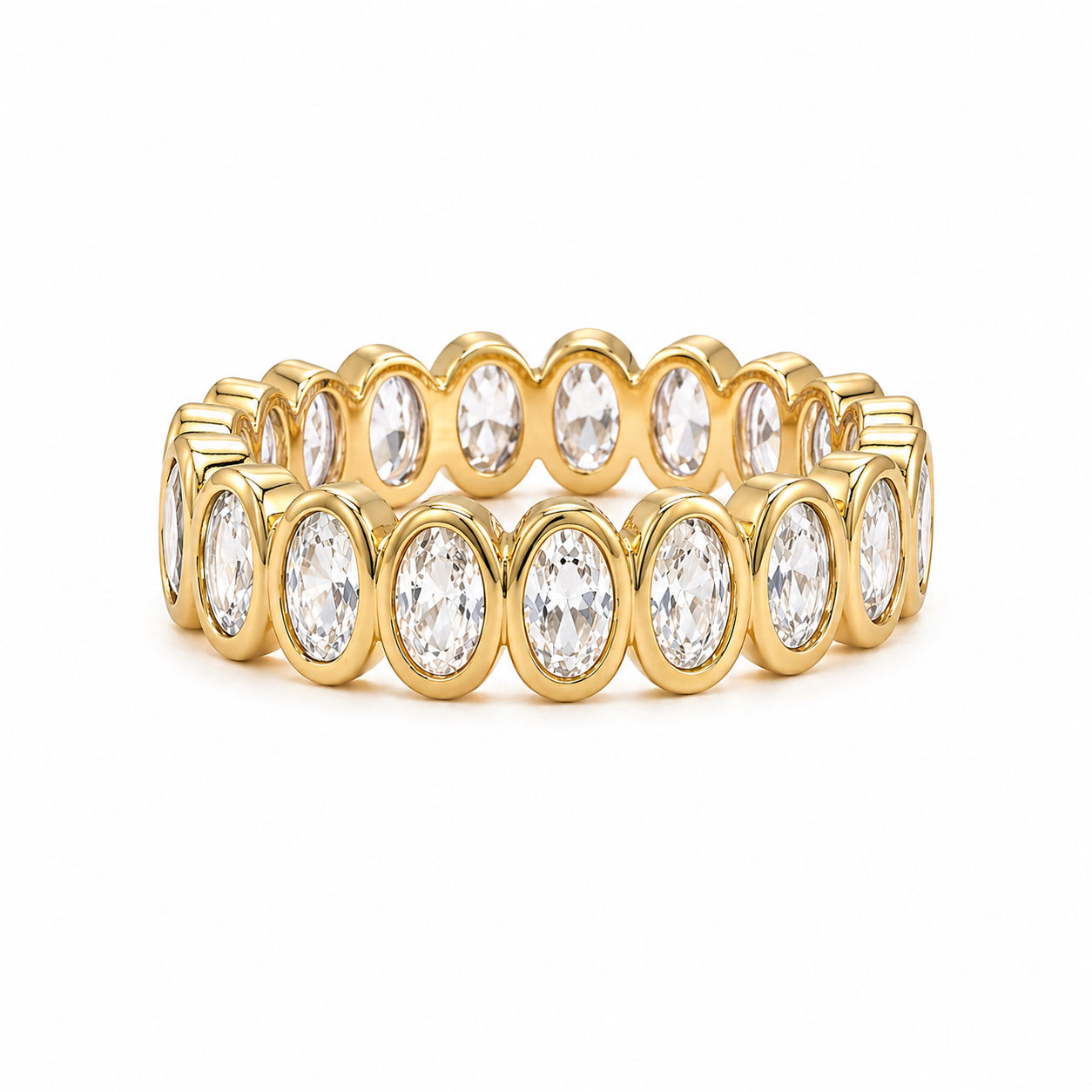 Sahira Jewelry Design - Oval Bezel Eternity Ring: 7