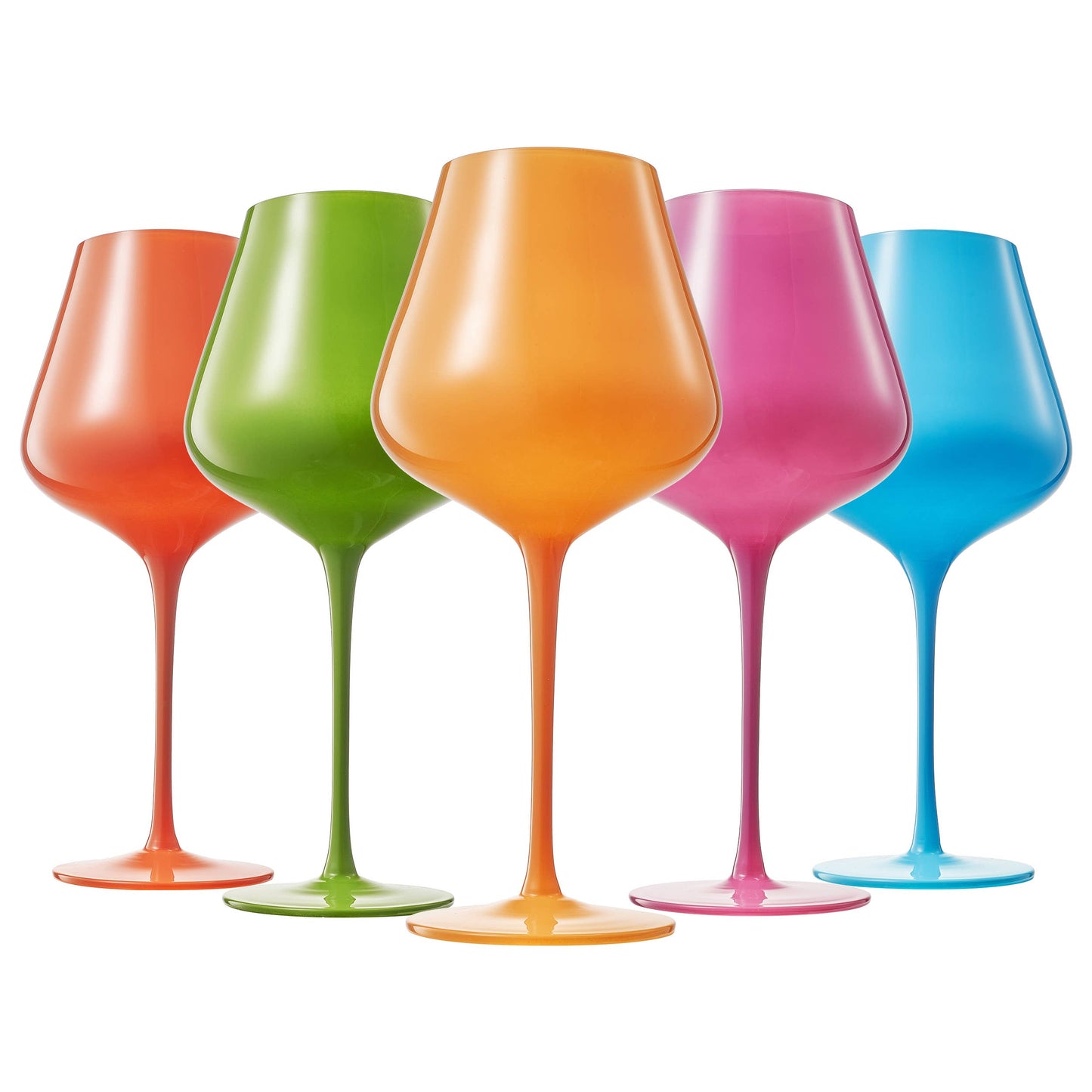 The Wine Savant / Khen Glassware - Colors of South Beach, Miami, City Wine Glass | 5 Set, 20 OZ