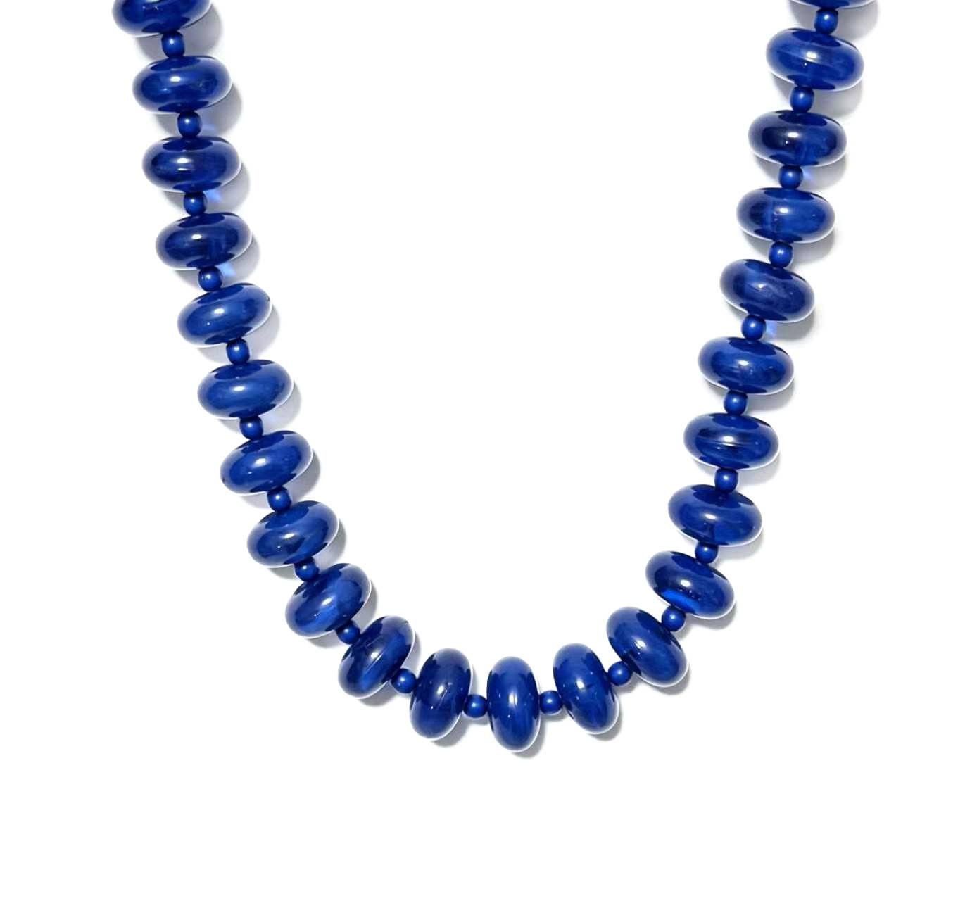 Savvy Bling - Marble Beaded Statement Necklace: Clear Swirl