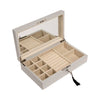 Single Hinged Jewelry Box: White