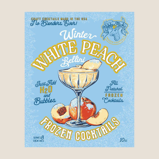 Noble Mick's - Craft Beverage Company - Winter White Peach Bellini Frozen Cocktail
