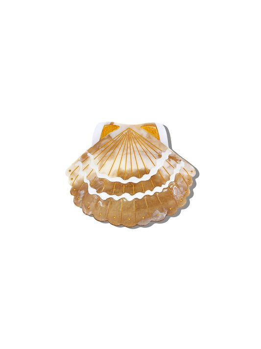 Solar Eclipse - Hand-painted Seashell Heirloom Tray