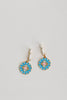 St Armands Designs of Sarasota - Blue Capri Tile Enamel Charm Statement Earrings