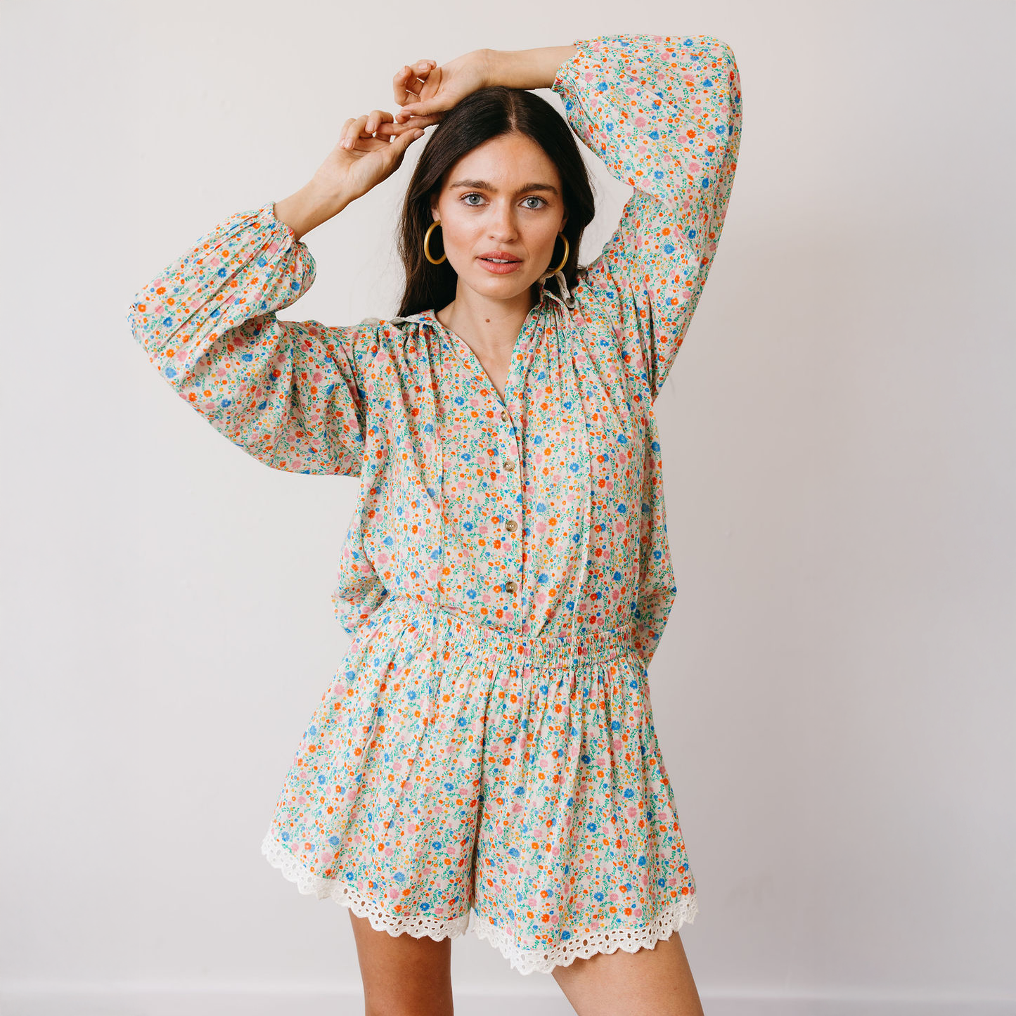 Sunshine Tienda - Coastal Daisies Willa Top: XS