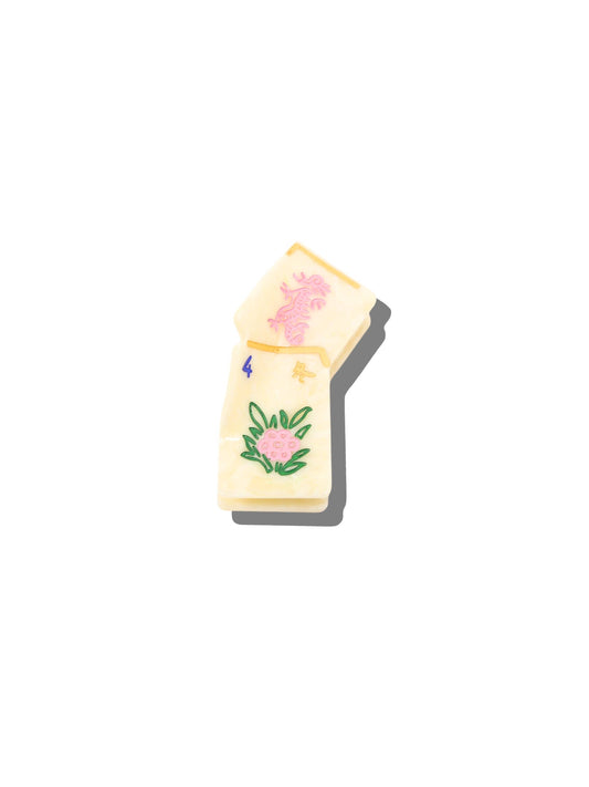 Solar Eclipse - Hand-Painted Mini Flower Mahjong Claw Hair Clip | Eco-Friendly
