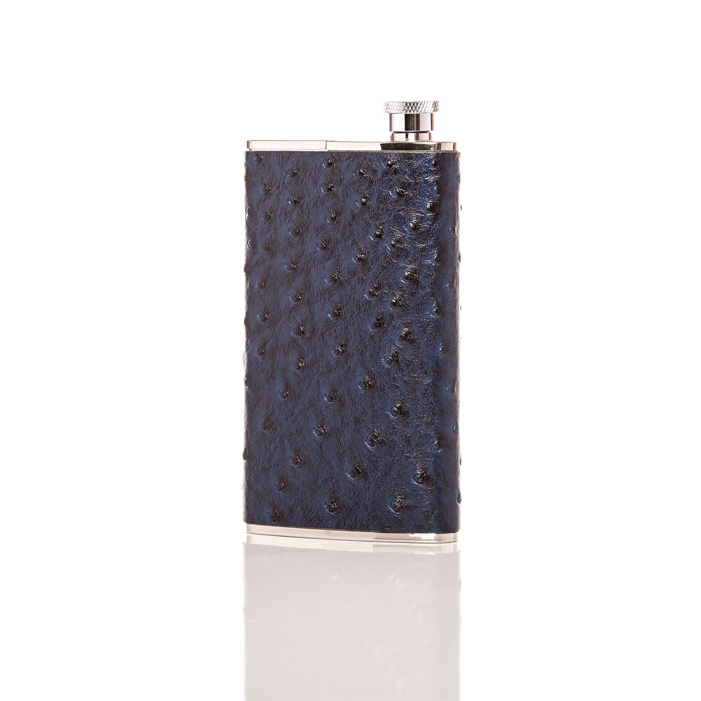 The Wingman Flask & Cigar Holder: Grey Ostrich