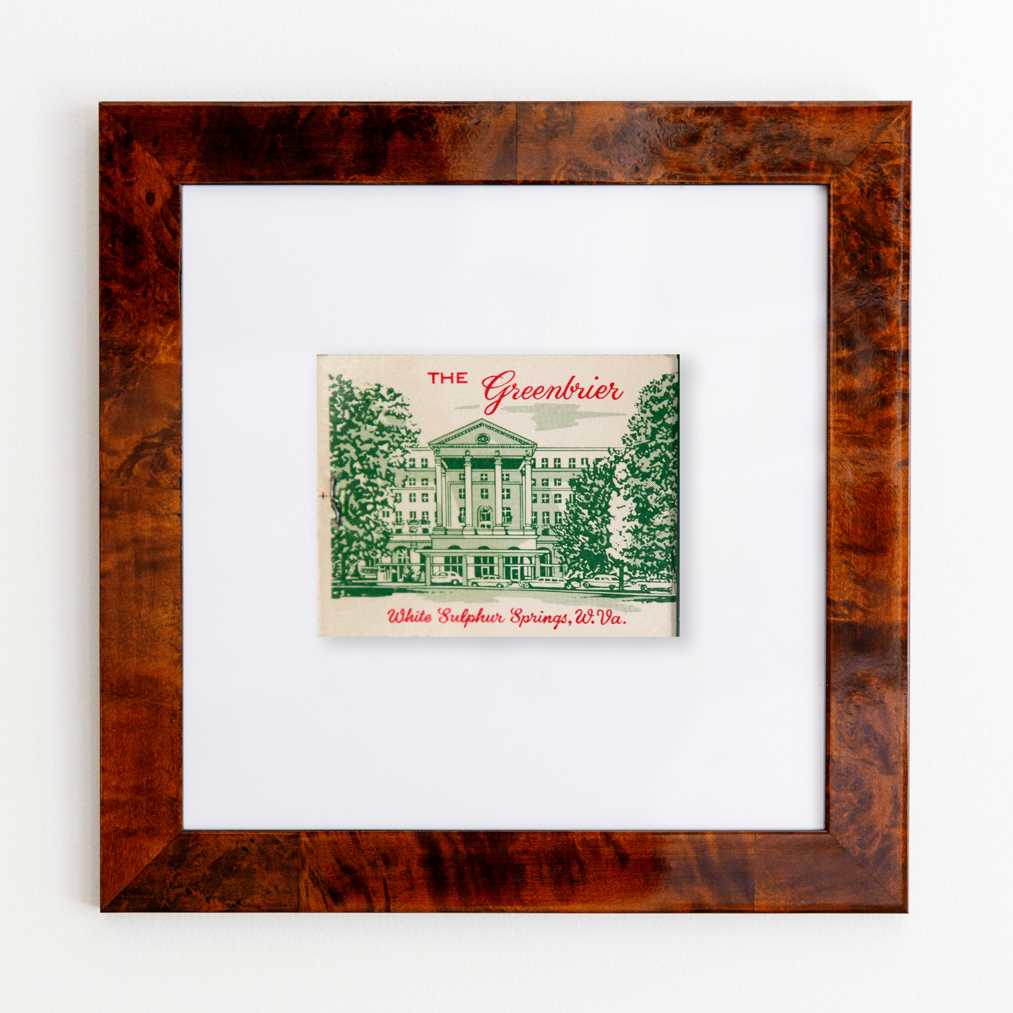 Match South - The Greenbrier Smokeshop: White frame: $135