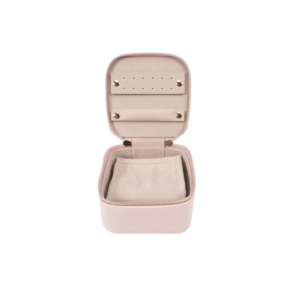 Leah Travel Jewelry Case with Pouch: Gold-3515