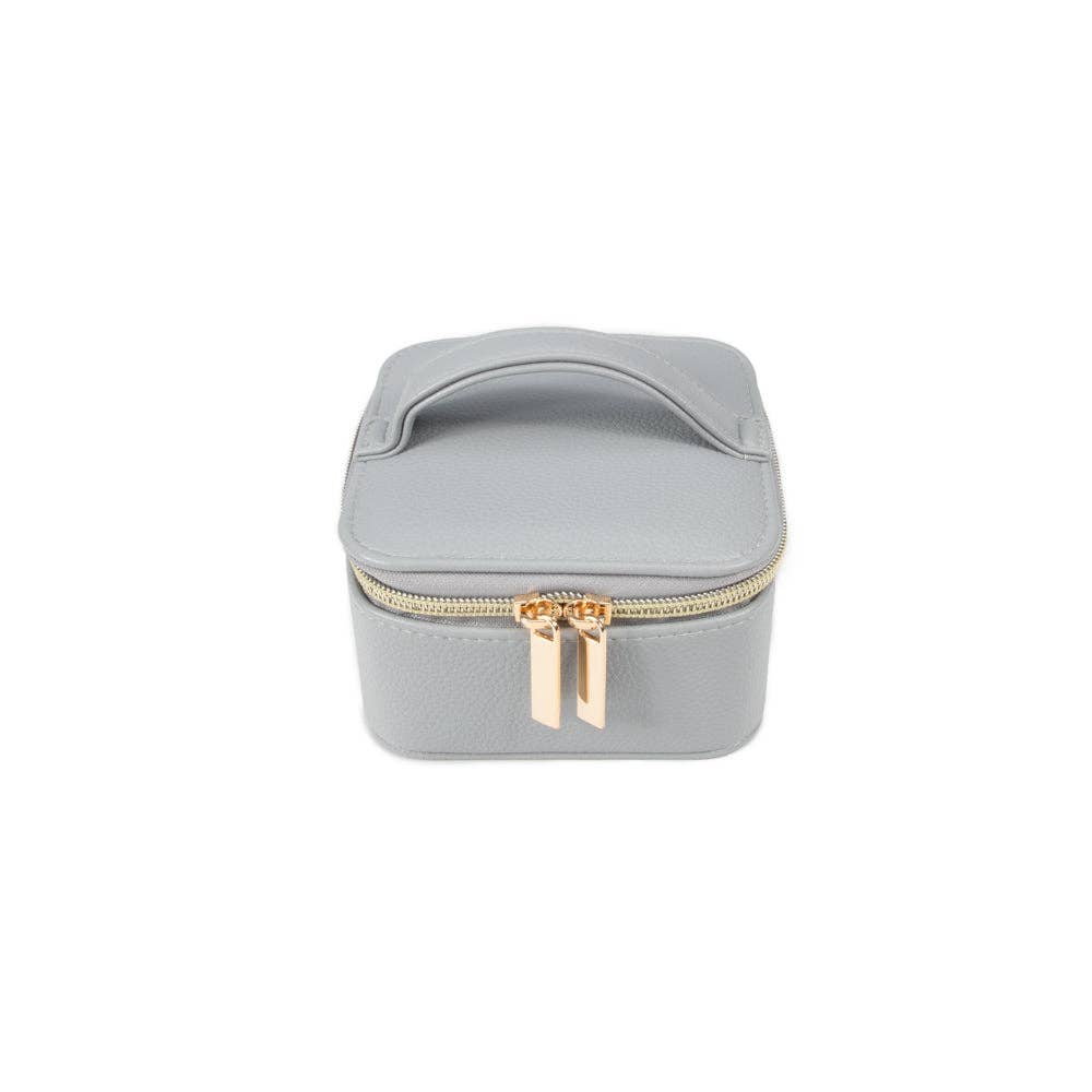 Leah Travel Jewelry Case with Pouch: Gold-3515