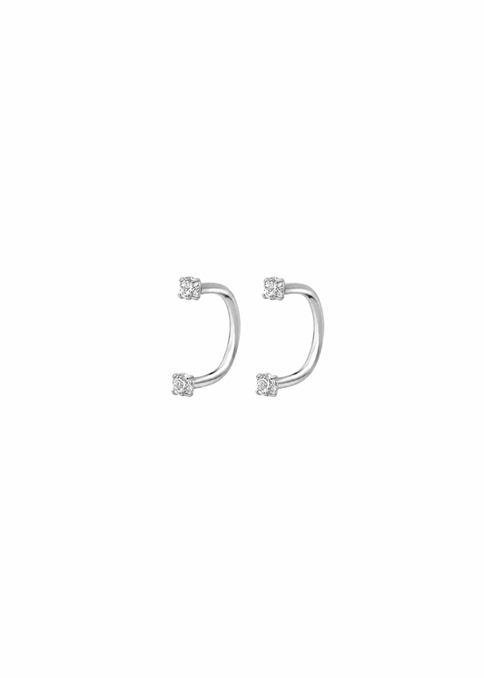 Hjane Jewels - Nova Curve Hoops: Silver / 5mm