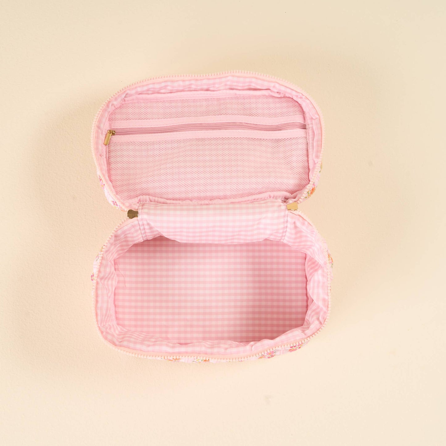 Quilted Cosmetic Bag Petal Pink