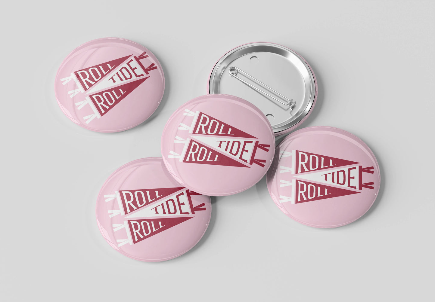 Cute As A Button - Alabama Pennant Button