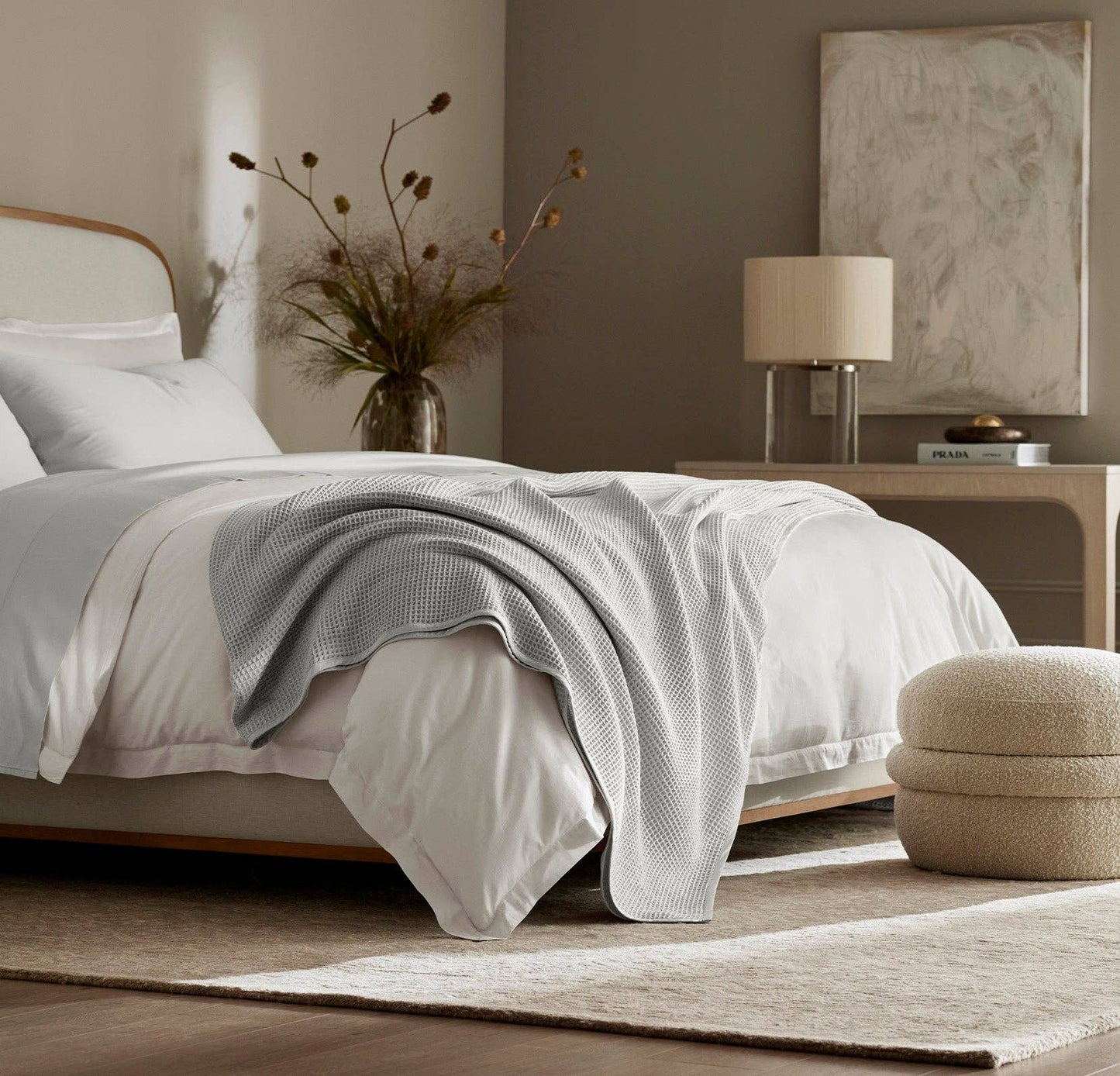 Boll and Branch - Waffle Bed Blanket: White / Twin