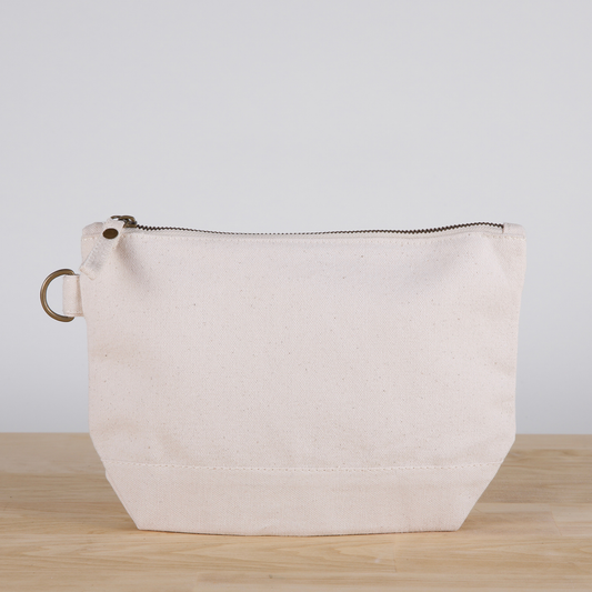 ShoreBags - All In Zip Top Pouch: Natural / No Monogram