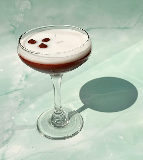 Candle Lume - Espresso Martini Candle Tall Stem Coupe Glass Realistic: Roasted Espresso