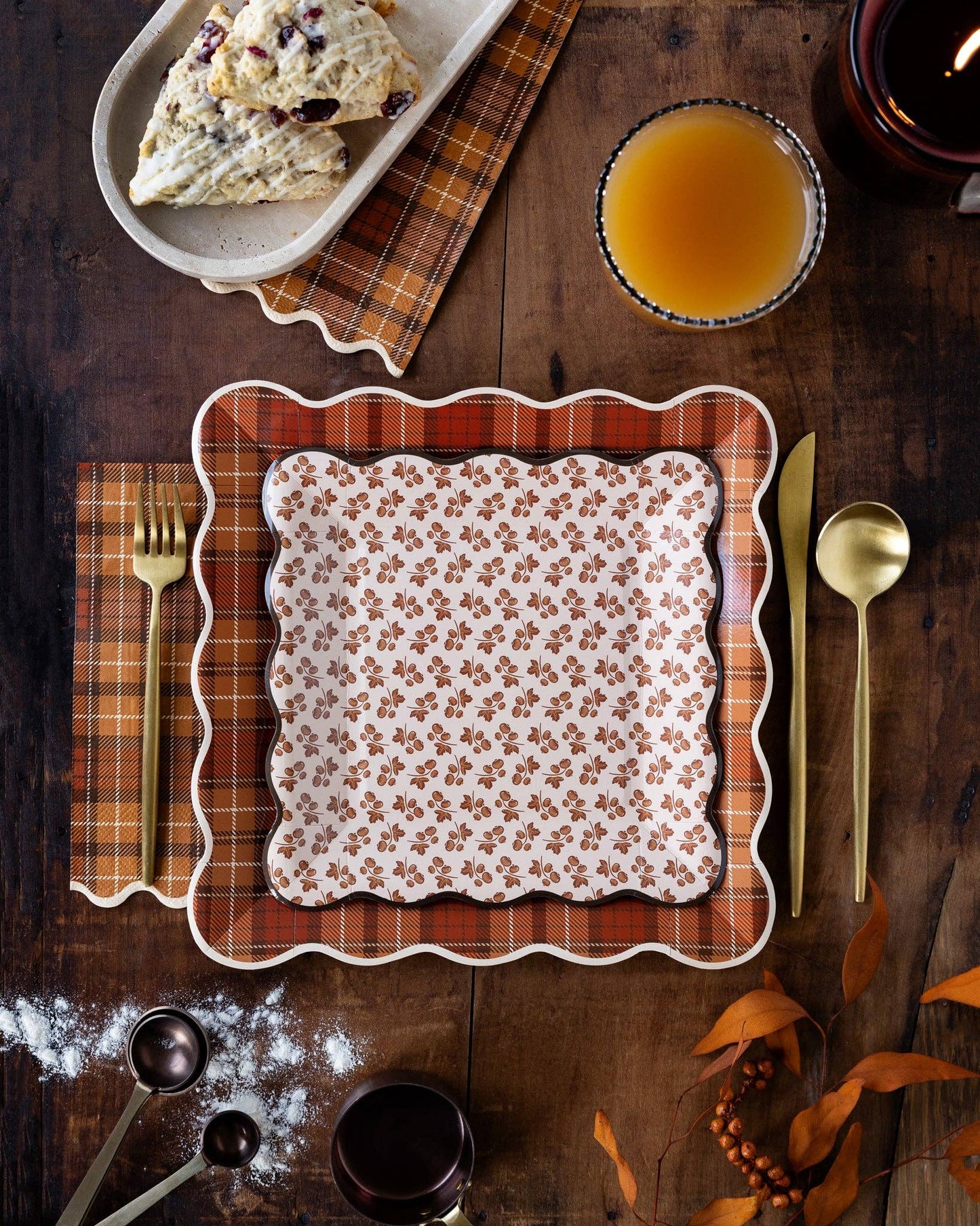 My Mind’s Eye - AUT1340 - Autumn Block Print Paper Plates