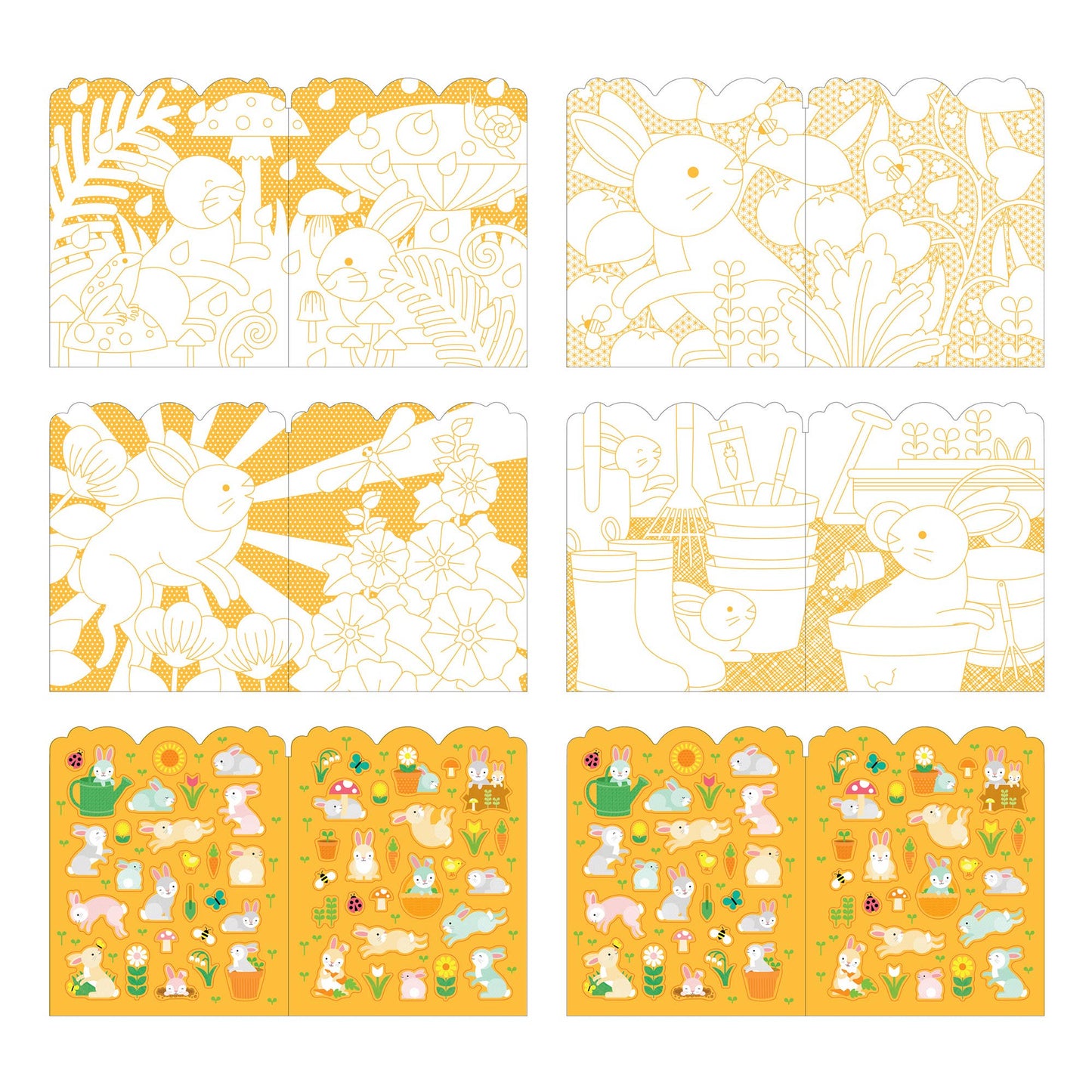 Chronicle Books - Bunnies Coloring Book + Stickers