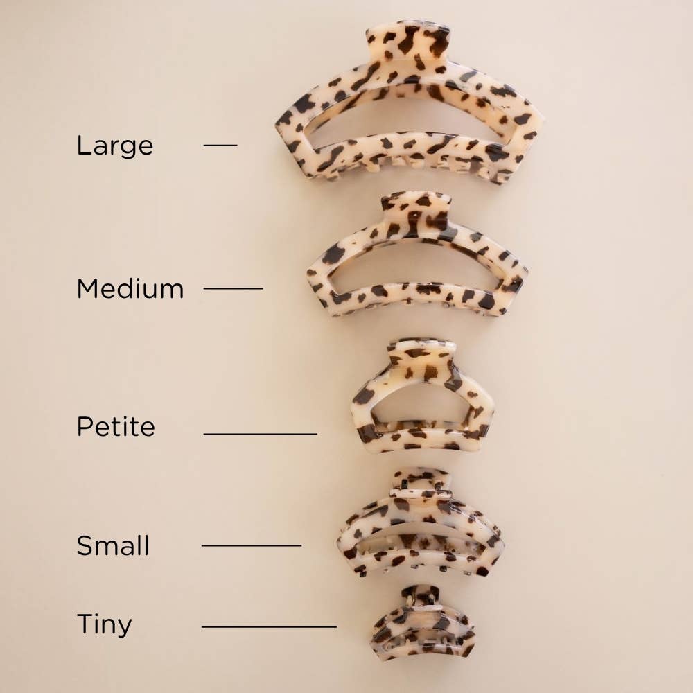 TELETIES - Open | Blonde Tortoise | Petite Claw Clip