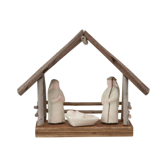 Wooden Manger Set