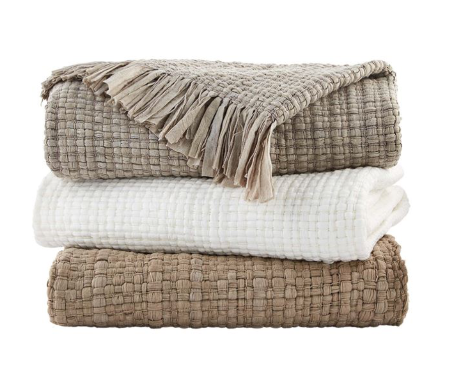 Woven best sale fringe blanket