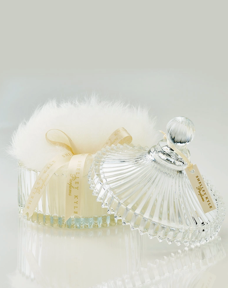 Large Crystal Puff Dish
