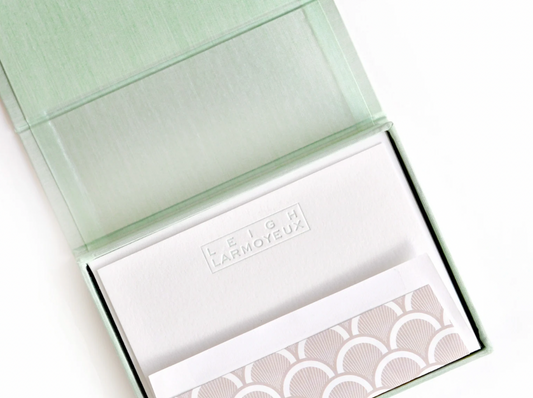 Letterpress Silk Stationery Box