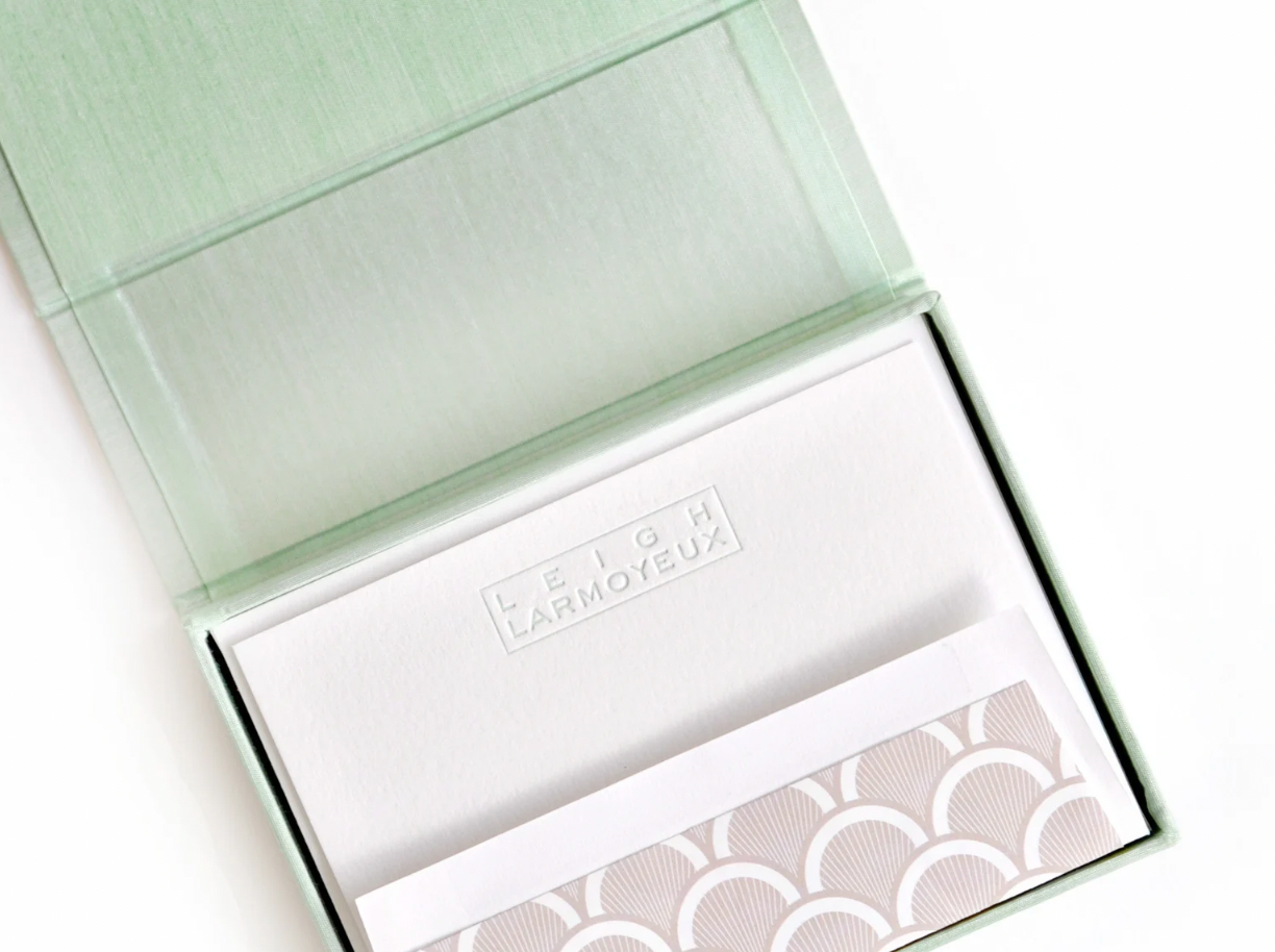 Letterpress Silk Stationery Box