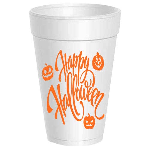 Sassy Cups - Happy Halloween Pumpkins - 10 pack: Black