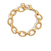 Savvy Bling - Twisted Oval Link Bracelet- Waterproof   : Gold