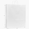 Nashville Wraps - White Kraft Retail Paper Shopping Bags: 100 Pack / Vogue 16x6x12.5"