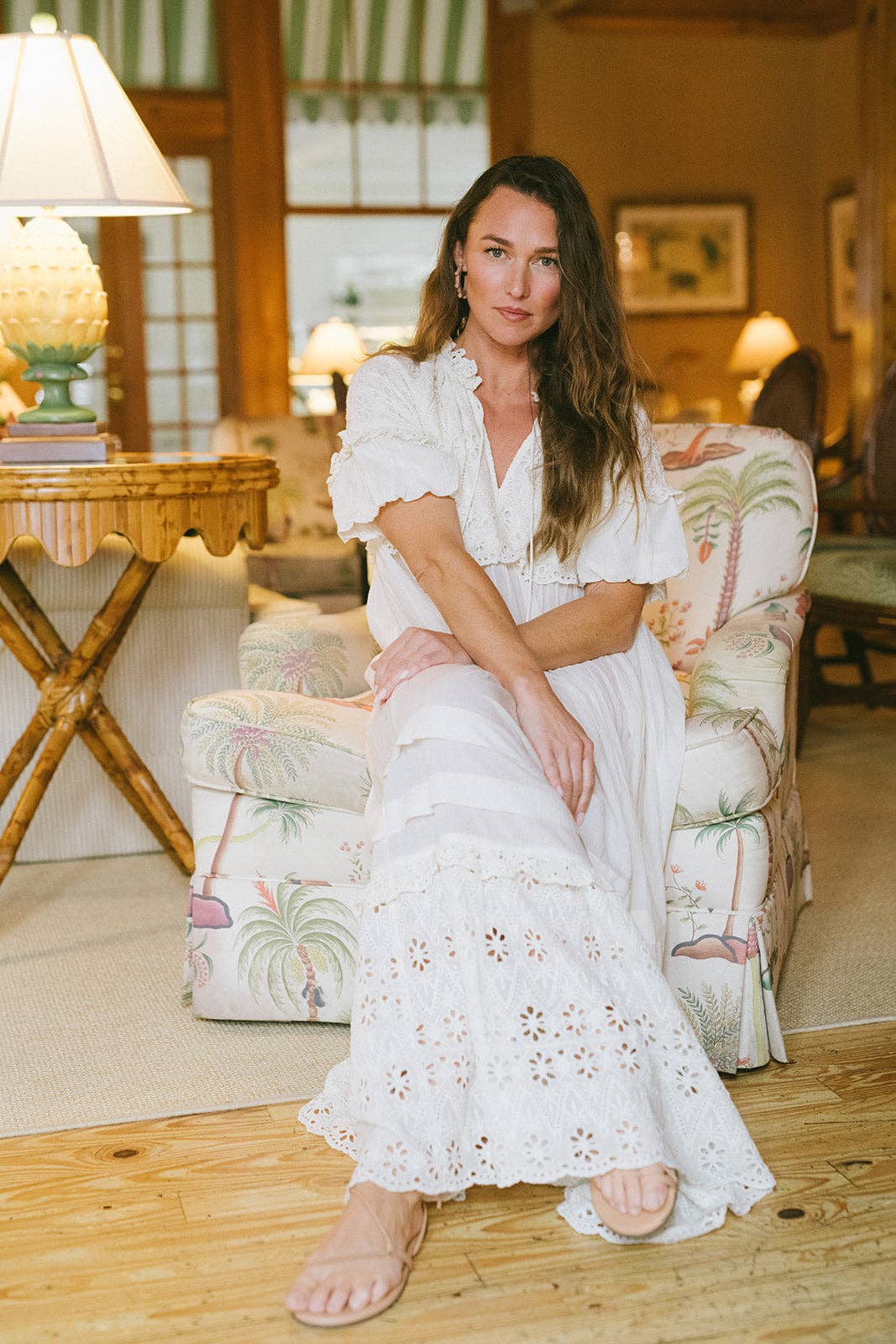 Sunshine Tienda - Ivory Eyelet Charlotte Dress: S