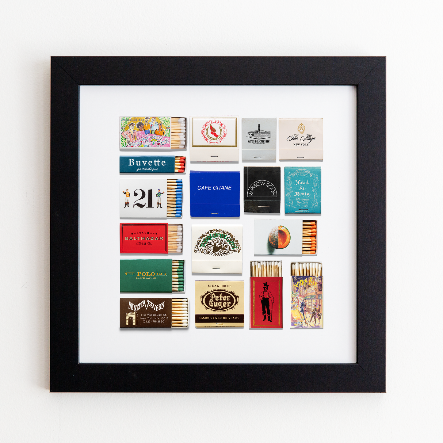Match South - NYC Collage: White Frame: $135