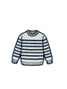 Field Trip Threads - Breton Sweater Embroidered Patch Navy Cream Stripe Preppy