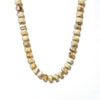 Savvy Bling - Fall Marble Beaded Statement Necklace Waterproof: Brown Swirl- Barrel