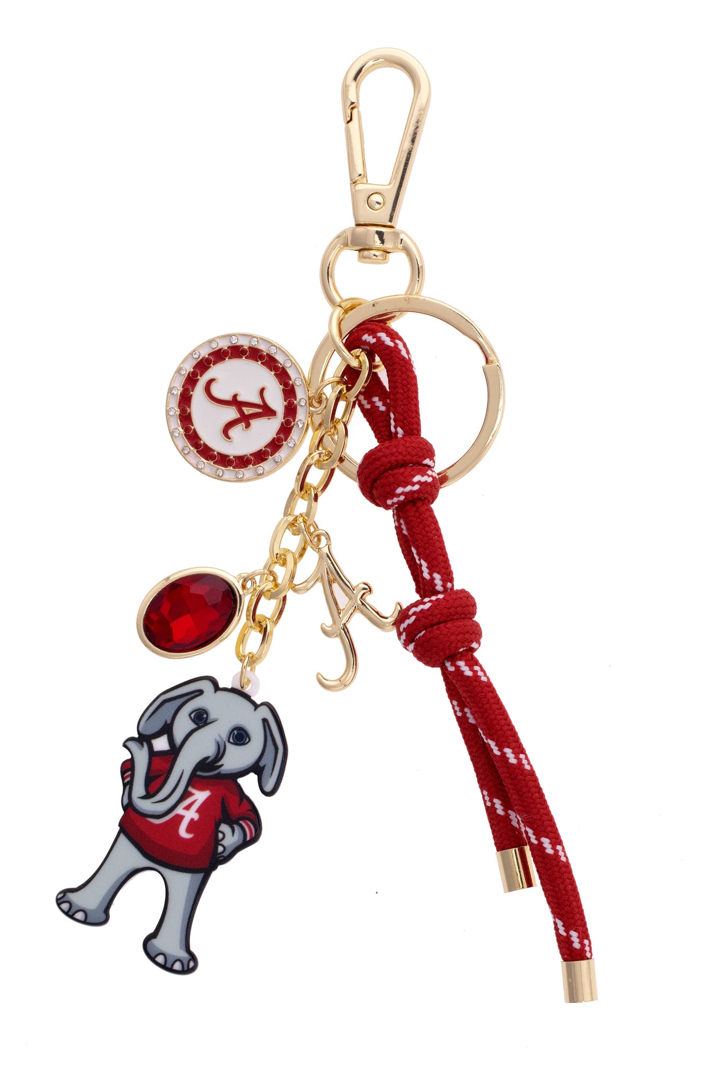 Canvas Style - Alabama Crimson Tide Cluster Bag Charm in Crimson