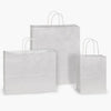 Nashville Wraps - White Kraft Retail Paper Shopping Bags: 100 Pack / Rose 5.25x3.5x8.25"